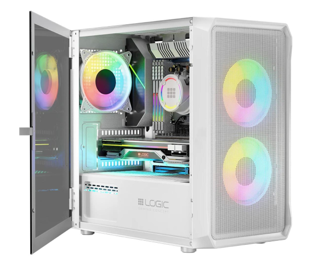 LOGIC CONCEPT Logic Portos ARGB Mini USB 3.0 Biała AM-PORTOS-20-0000000-0002 - 1172929 - zdjęcie 5
